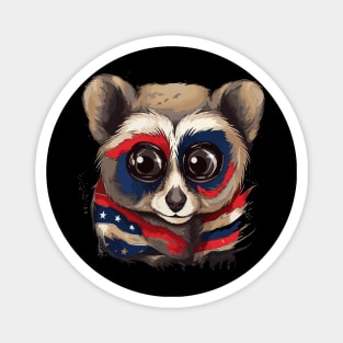 Patriotic Slow Loris Magnet